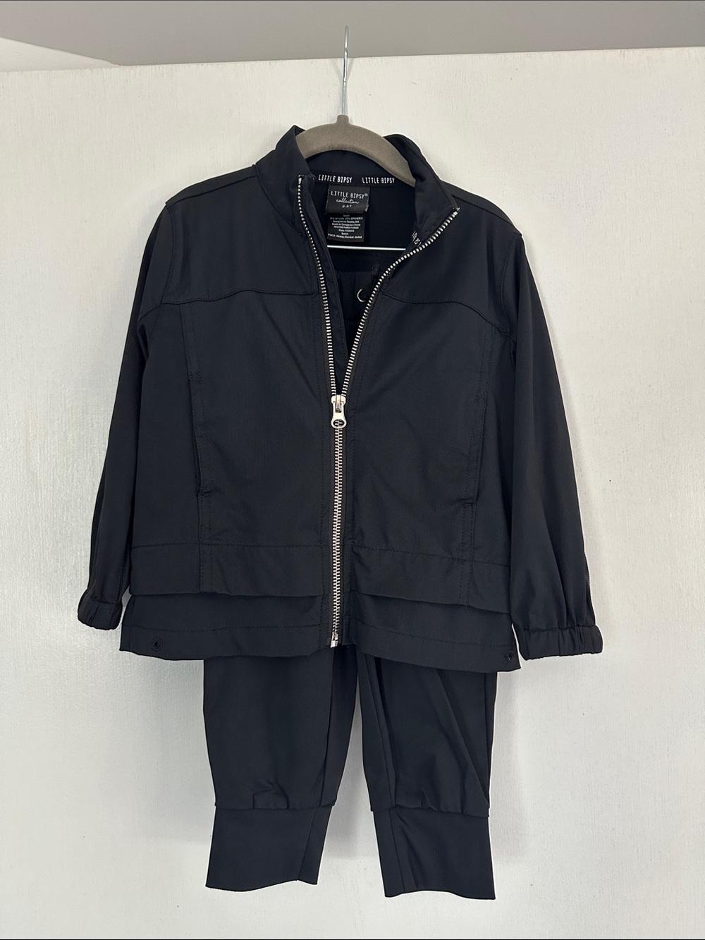 Little Bipsy Black Kids Track Jacket & Pants set
